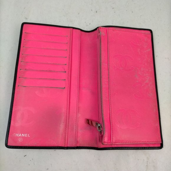 Auth Chanel Matelasse Long Wallet Lamb #15756C10 - Picture 4 of 9